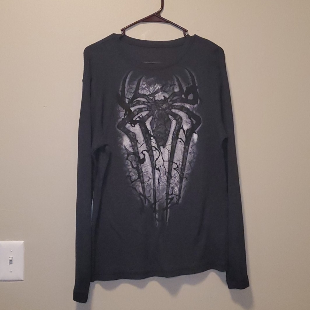 'Men's' Grey Spider Long Sleeve Shirt Large